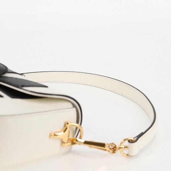 GUCCI Adidas Collaboration Horsebit Bag Leather 2way White 722009 Auth ac3794AM - Picture 9 of 16